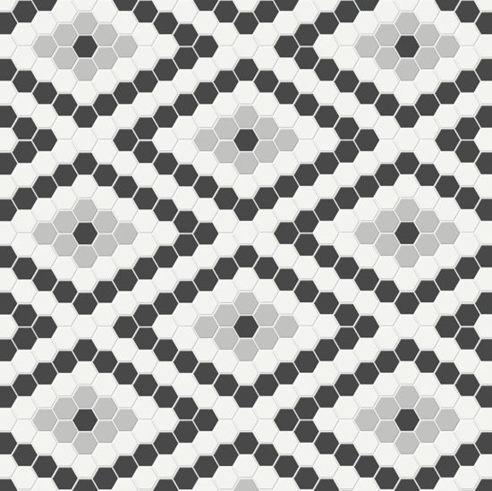 Midnight Blend Matte Diamond Pattern Mosaic | Tile Center