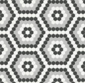 Midnight Blend Matte Hexagon Pattern Mosaic | Tile Center