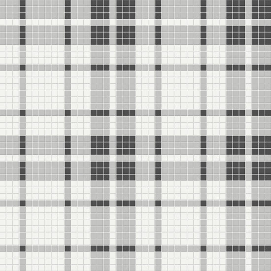 Midnight Blend Matte Plaid Pattern Mosaic | Tile Center