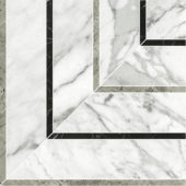 Milano Statuario Honed Picco Mosaic | Tile Center