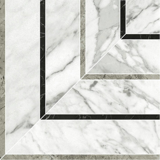 Milano Statuario Honed Picco Mosaic | Tile Center