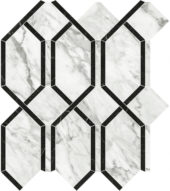 Milano Statuario Polished Modella Mosaic | Tile Center
