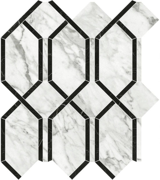 Milano Statuario Polished Modella Mosaic | Tile Center
