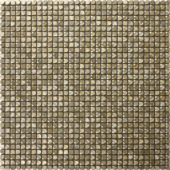 Mini Hexagon Gold Aluminum Mosaic | Tile Center