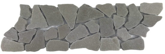 Mini Opus Grey Reconstituted Stone Border Interlocking Mosaic | Tile Center