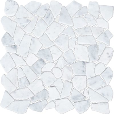 Mini Opus Matte White Grey Marble Stone Interlocking