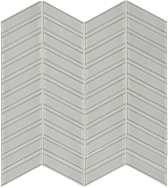 Mist Chevron Mosaic | Tile Center