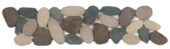Mix Color Xl Sliced Matte Pebble Interlocking Border | Tile Center