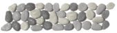 Mix Grey Reconstituted Pebble Interlocking Border | Tile Center