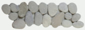 Mix Grey/Beige Rectified Matte Pebble Interlocking Border | Tile Center