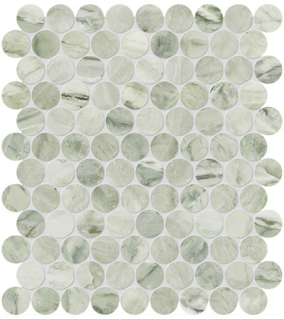 Moscato Argento 1.25 Penny Round Mosaic