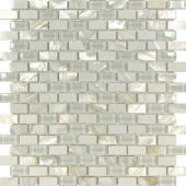 Mother Of Pearl Glass Marble White Mix Brick Mosaic | Tile Center