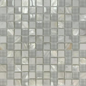 Mother Of Pearl Glass Marble White Mix Mosaic | Tile Center