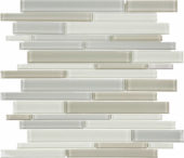 Natural Blend Random Strip Mosaic | Tile Center