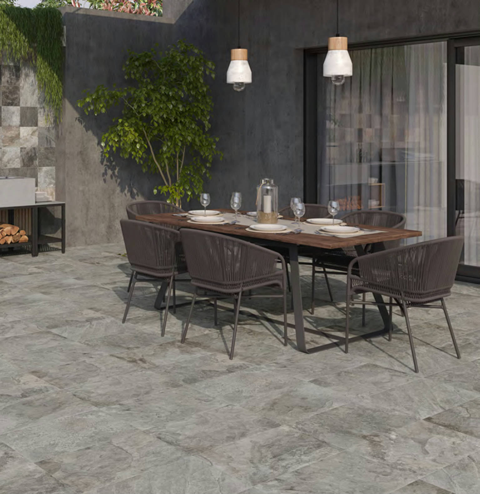 Nepal Slate Chitwan Gris12x24 | Tile Center