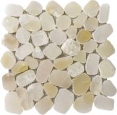 Onyx Light Beige Pebble Mosaic 12"x12" | Tile Center