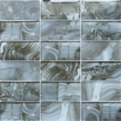 Onyx Pattern Blue Glass Sheet Mosaic | Tile Center