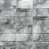 Onyx Pattern Grey Glass Sheet Mosaic | Tile Center
