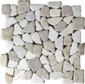 Onyx White Mini Opus Interlocking Mosaic | Tile Center
