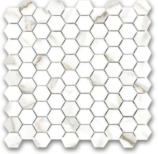 Polished 1″ Adoration Hex Mosaic