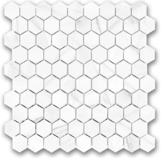 Polished 1" Devotion Hex Mosaic | Tile Center