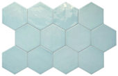 Ronda 5.5X6.3” Aqua Hexagon | Tile Center