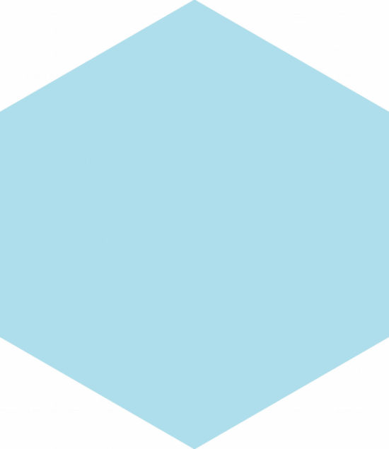 Ronda 5.5X6.3” Blue Hexagon | Tile Center