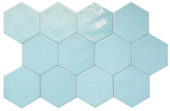 Ronda 5.5X6.3” Blue Hexagon | Tile Center