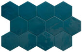 Ronda 5.5X6.3” Navy Blue Hexagon | Tile Center