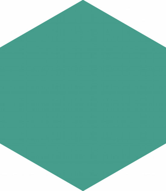 Ronda 5.5X6.3” Teal Hexagon | Tile Center
