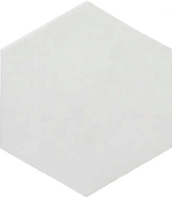 Ronda 5.5X6.3” White Hexagon | Tile Center