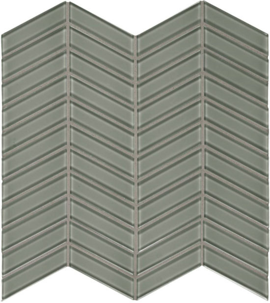 Smoke Chevron Mosaic | Tile Center