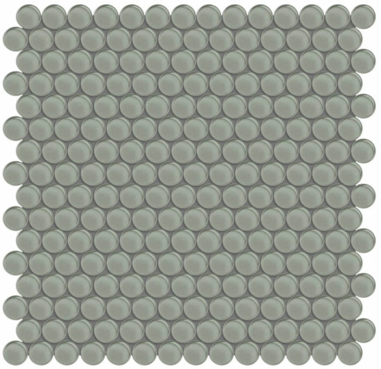 Smoke Penny Round Mosaic | Tile Center