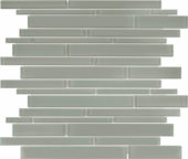 Smoke Random Strip Mosaic | Tile Center