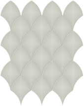 Soft Sage Glossy Scallop Mosaic | Tile Center
