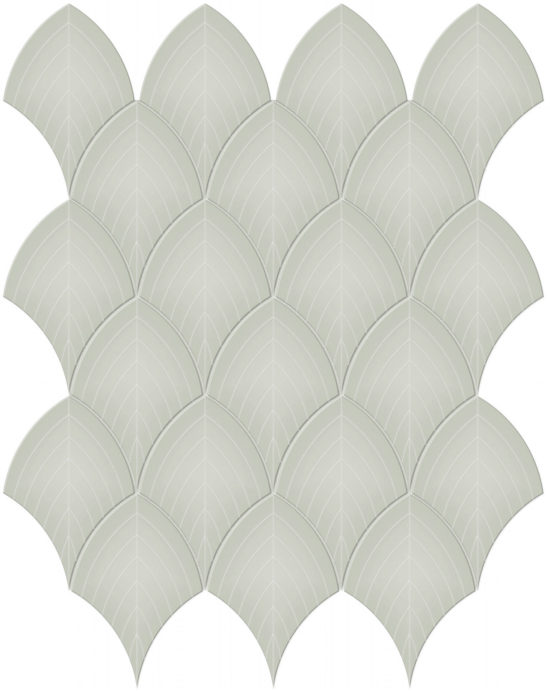 Soft Sage Glossy Scallop Mosaic | Tile Center