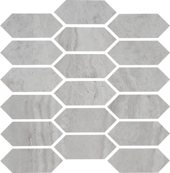 Spirit Silver Picket Mosaic | Tile Center