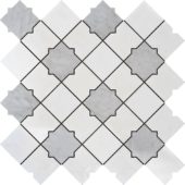 Star & Square White & Grey Mix Marble | Tile Center