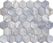 Treasure Blue Dream Onyx 2x2 Polished Hexagon Mosaic | Tile Center