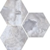 Treasure Blue Dream Onyx 6" Carved Hexagon | Tile Center