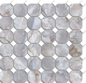 Treasure Blue Dream Onyx Polished Octagon/Dot Mosaic | Tile Center