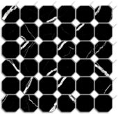 Treasure Midnight Nero Polished Octagon/Dot Mosaic | Tile Center