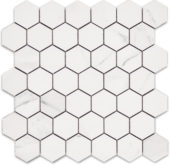 Treasure Statuario 2x2 Polished Hexagon Mosaic | Tile Center