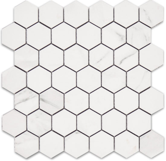 Treasure Statuario 2x2 Polished Hexagon Mosaic | Tile Center