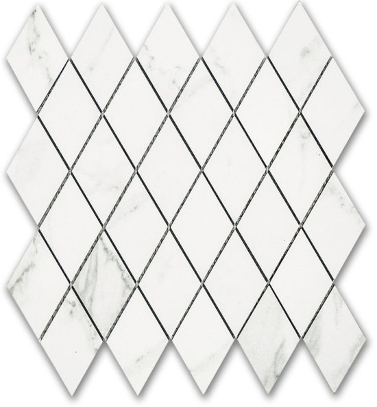 Treasure Statuario Polished Diamond Mosaic | Tile Center