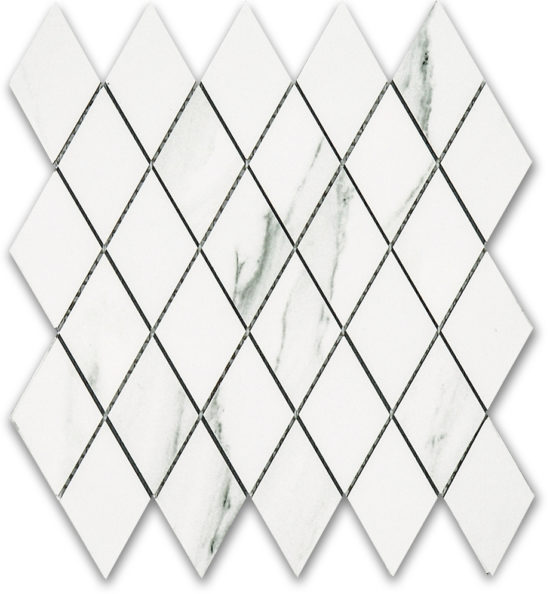 Treasure Statuario Polished Diamond Mosaic | Tile Center