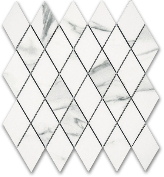 Treasure Statuario Polished Diamond Mosaic | Tile Center