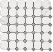 Treasure Statuario Polished Octagon/Dot Mosaic | Tile Center