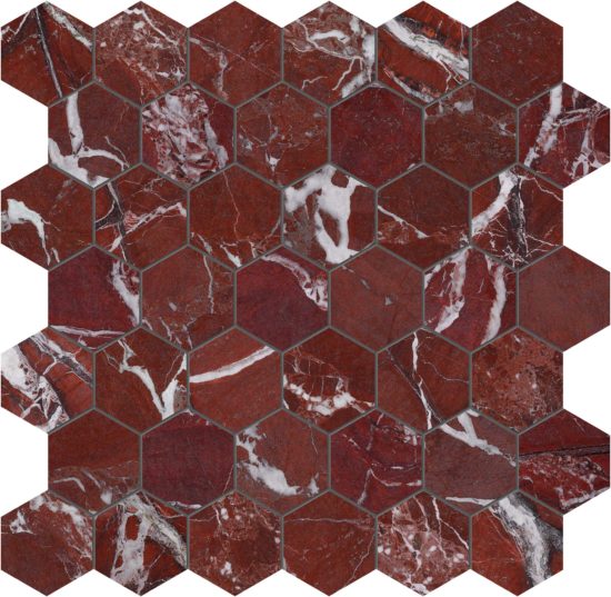 Tuscano Rosso 2 Hexagon Mosaic | Tile Center