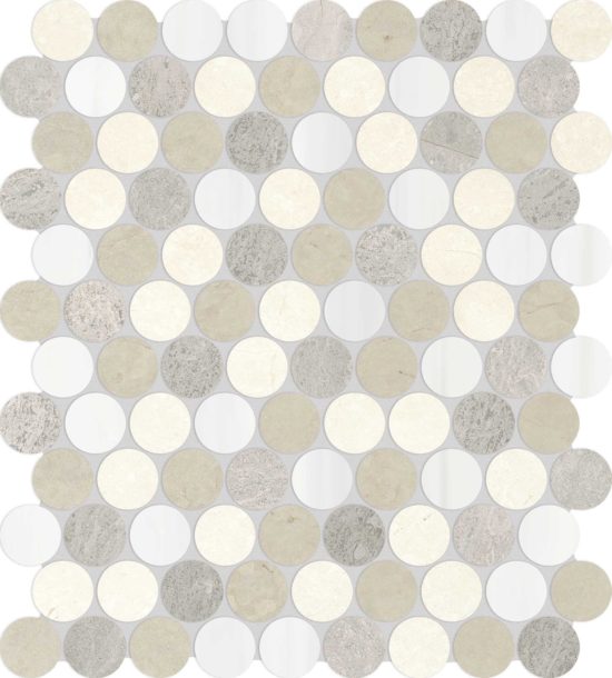 Utopio 1.25 Penny Round Dune Mosaic